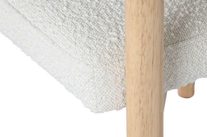 SILLA CAUCHO POLIESTER 66X52X71,5 BUCLE BLANCO - Imagen 1
