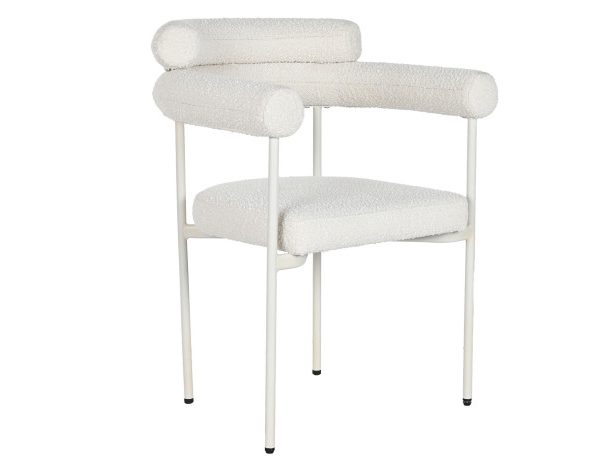 SILLA METAL POLIESTER 64X75X82 BUCLE BLANCO