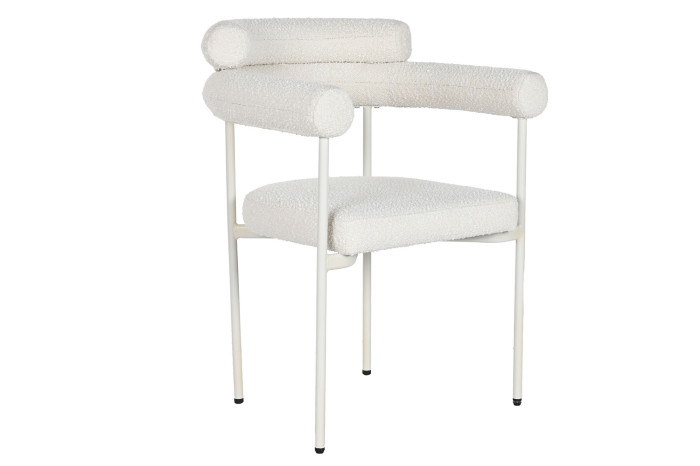SILLA METAL POLIESTER 64X75X82 BUCLE BLANCO - Imagen 1