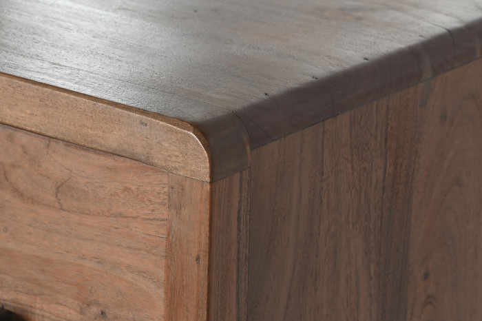 COMODA ACACIA METAL 87X47X100 NATURAL - Imagen 1