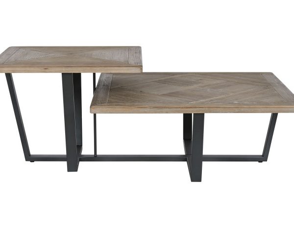 MESA CENTRO ABETO METAL 118X78X45 NATURAL