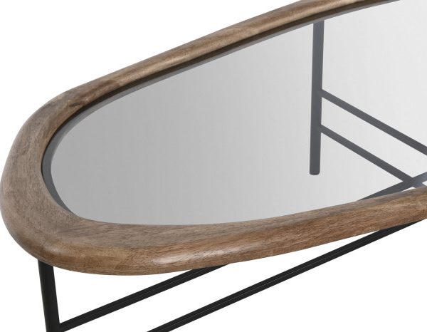 MESA CENTRO ABETO CRISTAL 120X69X33 NATURAL NEGRO