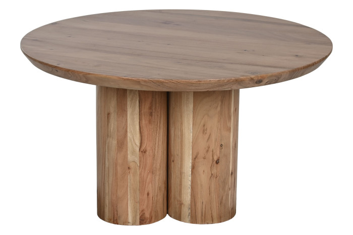 MESA CENTRO ACACIA 80X80X45 NATURAL - Imagen 1