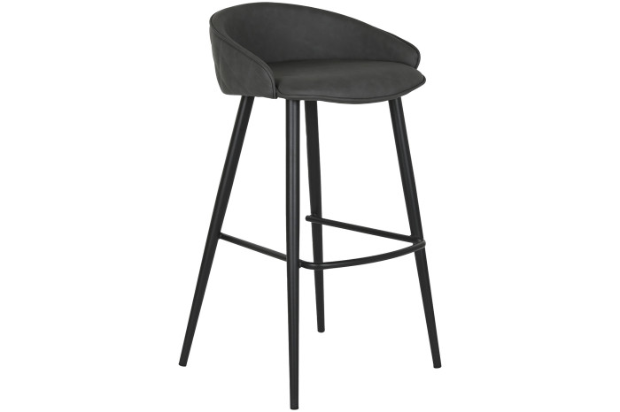 TABURETE PU METAL 48X47X87,5 GRIS OSCURO - Imagen 1