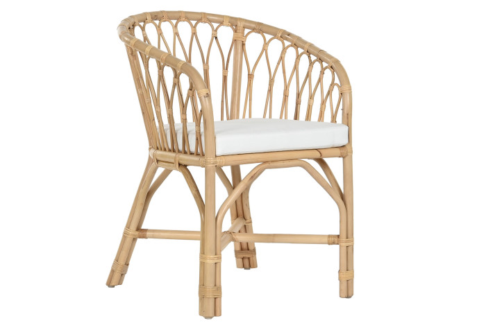 SILLA BAMBU RATAN 58X60X83 NATURAL - Imagen 1