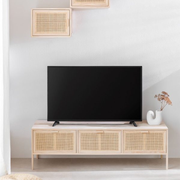 Mueble TV en Ratán y Madera Reyna