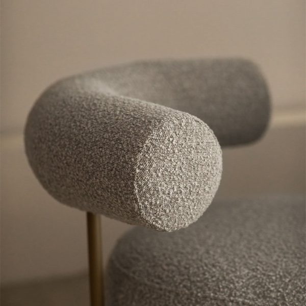 Sillón en tela bouclé Arieta