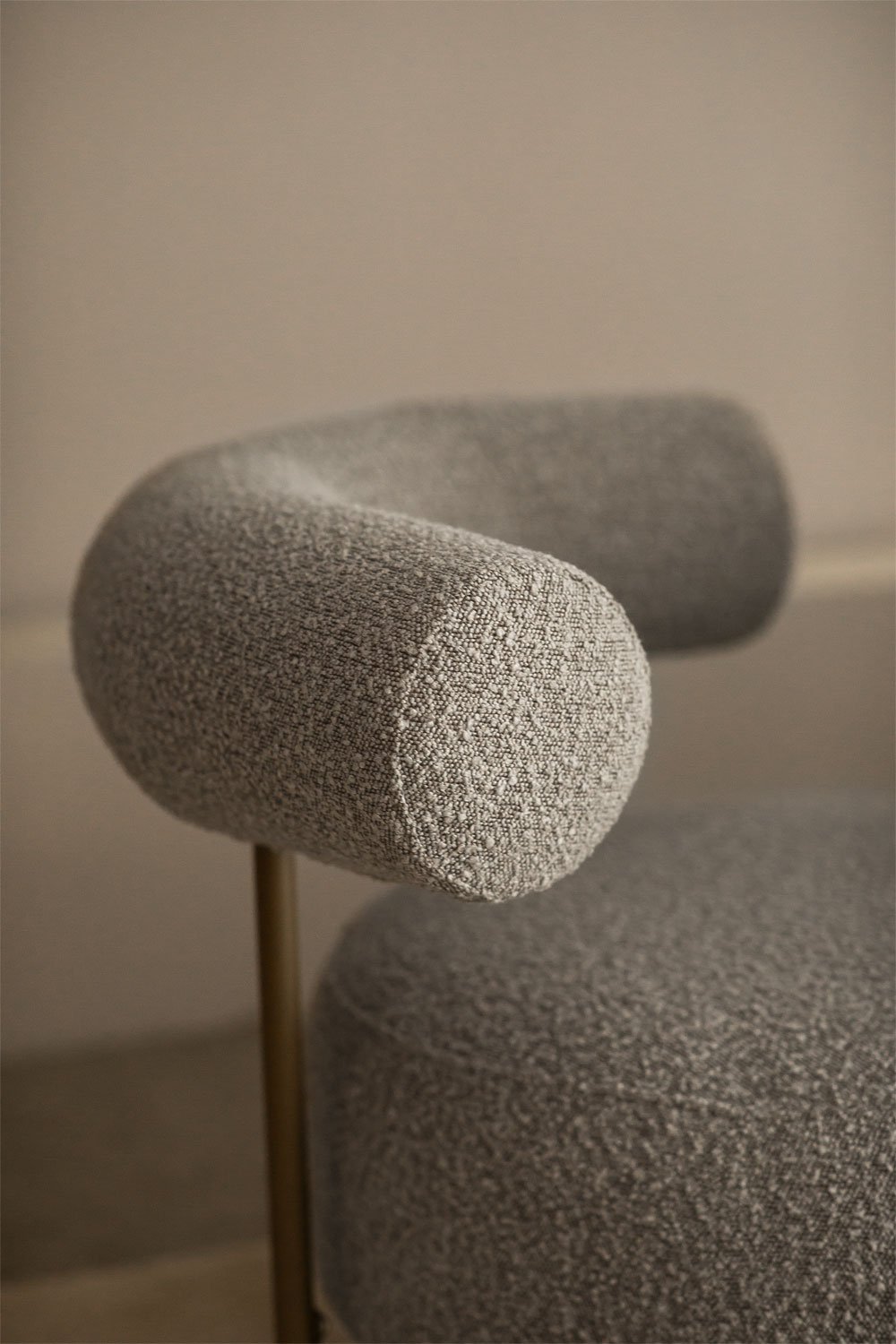 Sillón en tela bouclé Arieta - Imagen 1