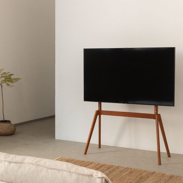 Soporte de Pie para TV en Acero y Madera Curtiz